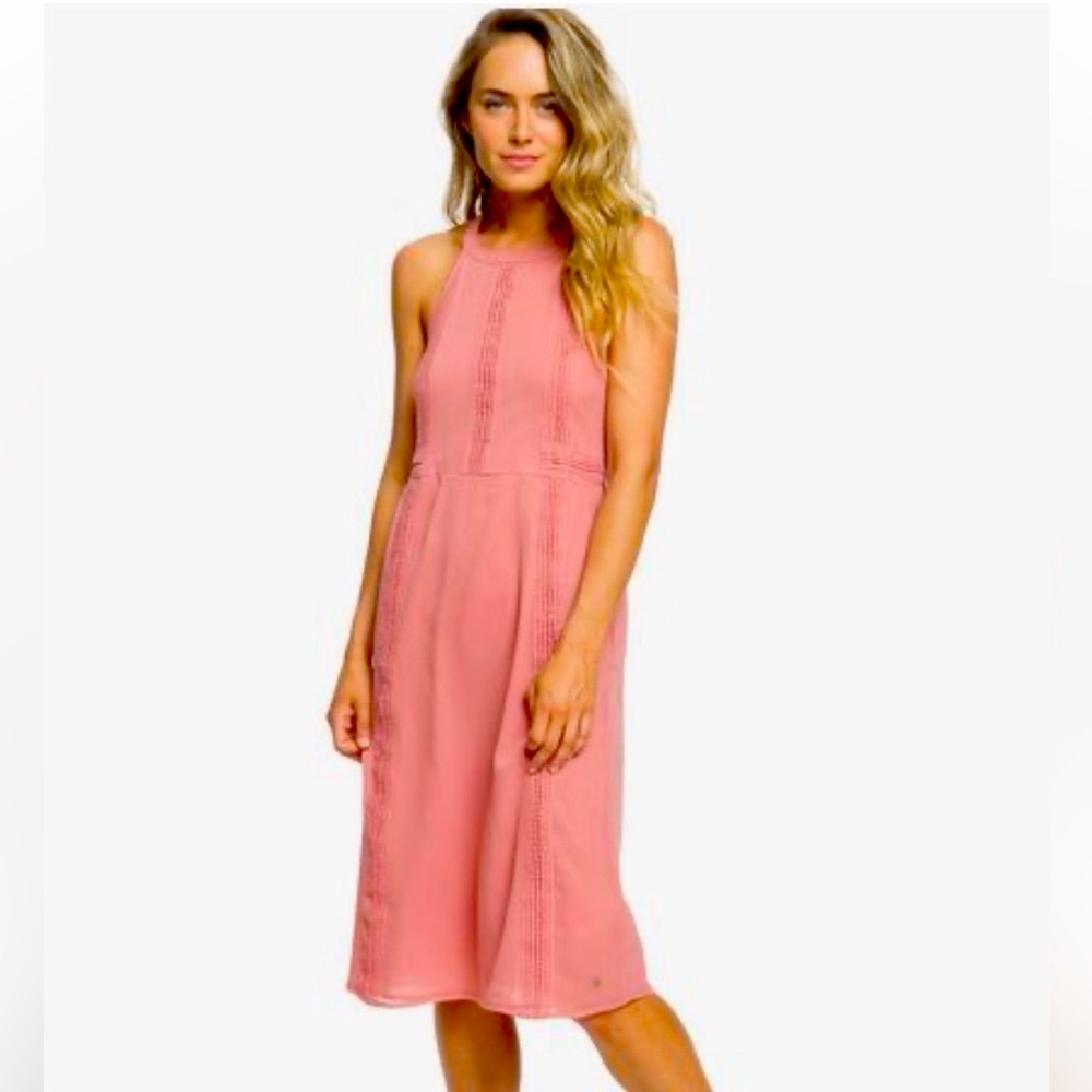 Roxy – Blurred Landscape Eyelet Lace Midi Dress